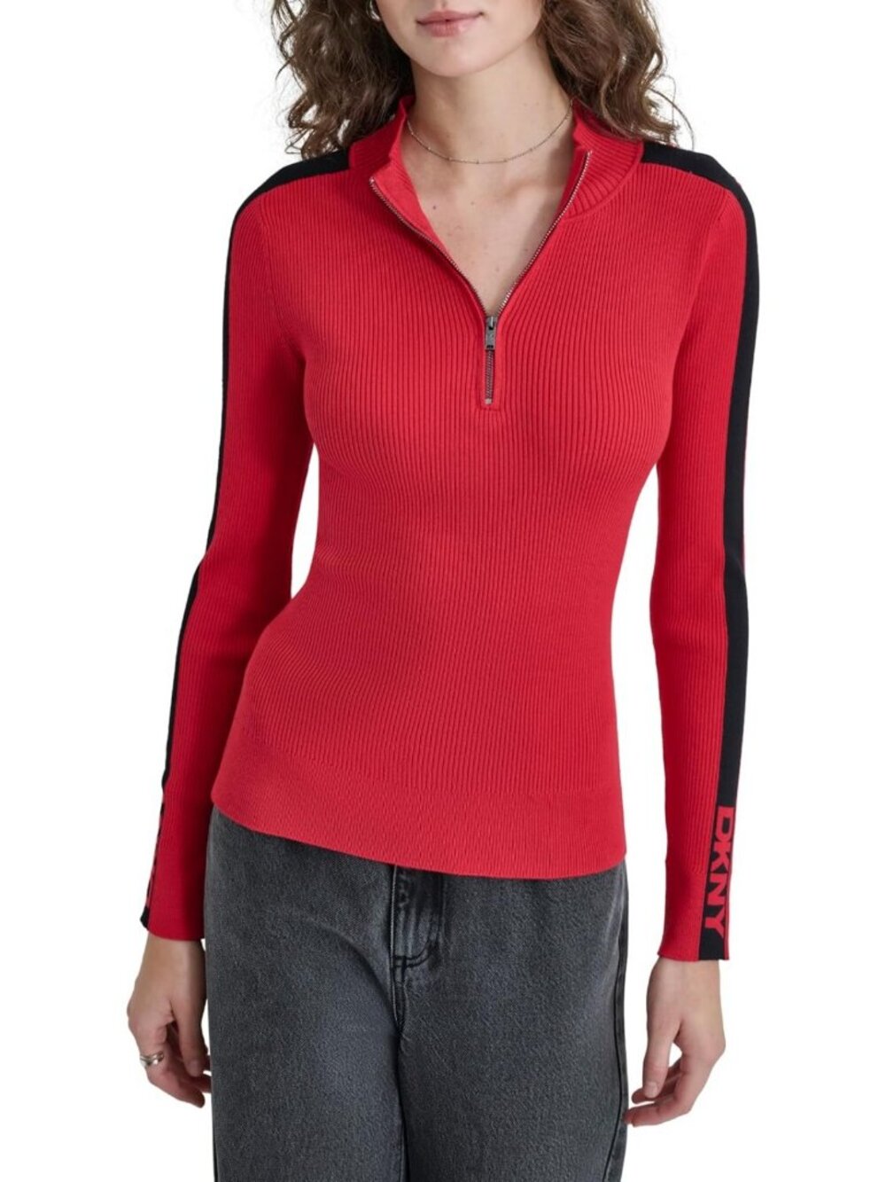 Chic Women's Logo Long Sleeve Casual Knit Top - Stylish & Comfortable Wear